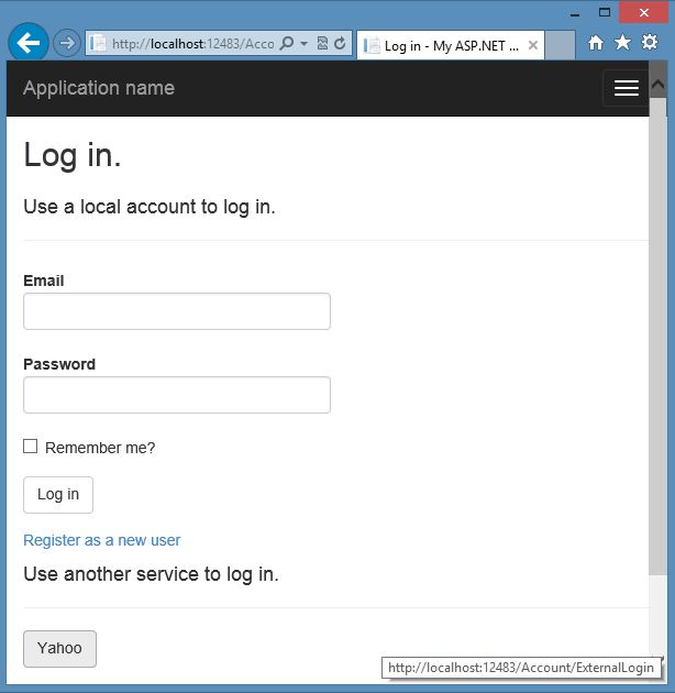 MVC Login with Yahoo